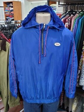 FOREVER 21+ TOKYO QUARTER ZIP WINDBREAKER - BLUE SIZE 2X (NEW WITH TAGS) A21